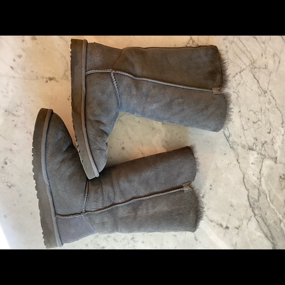 Ugg Bailey Side-Button Boot, Grey Tall - Picture 2 of 7